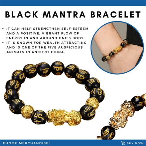 BLACK MANTRA BRACELET .